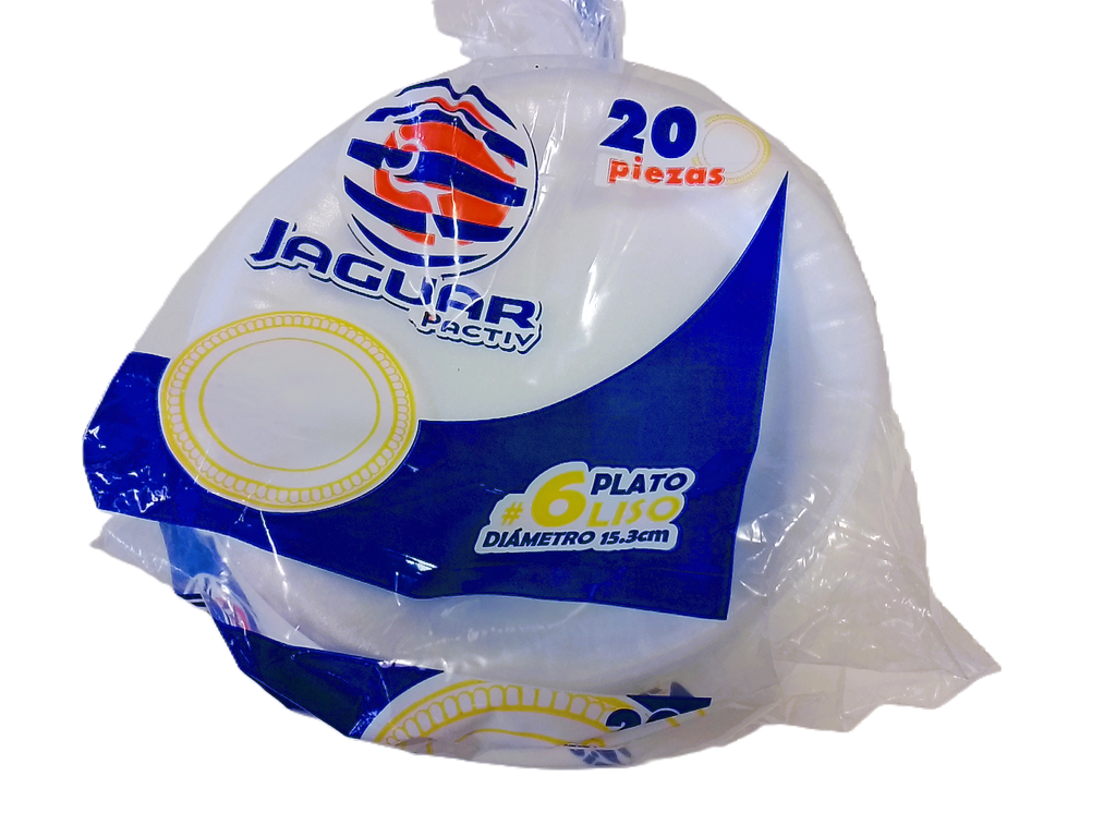 Platos Jaguar Foam #6 Sin Division C/20Pz