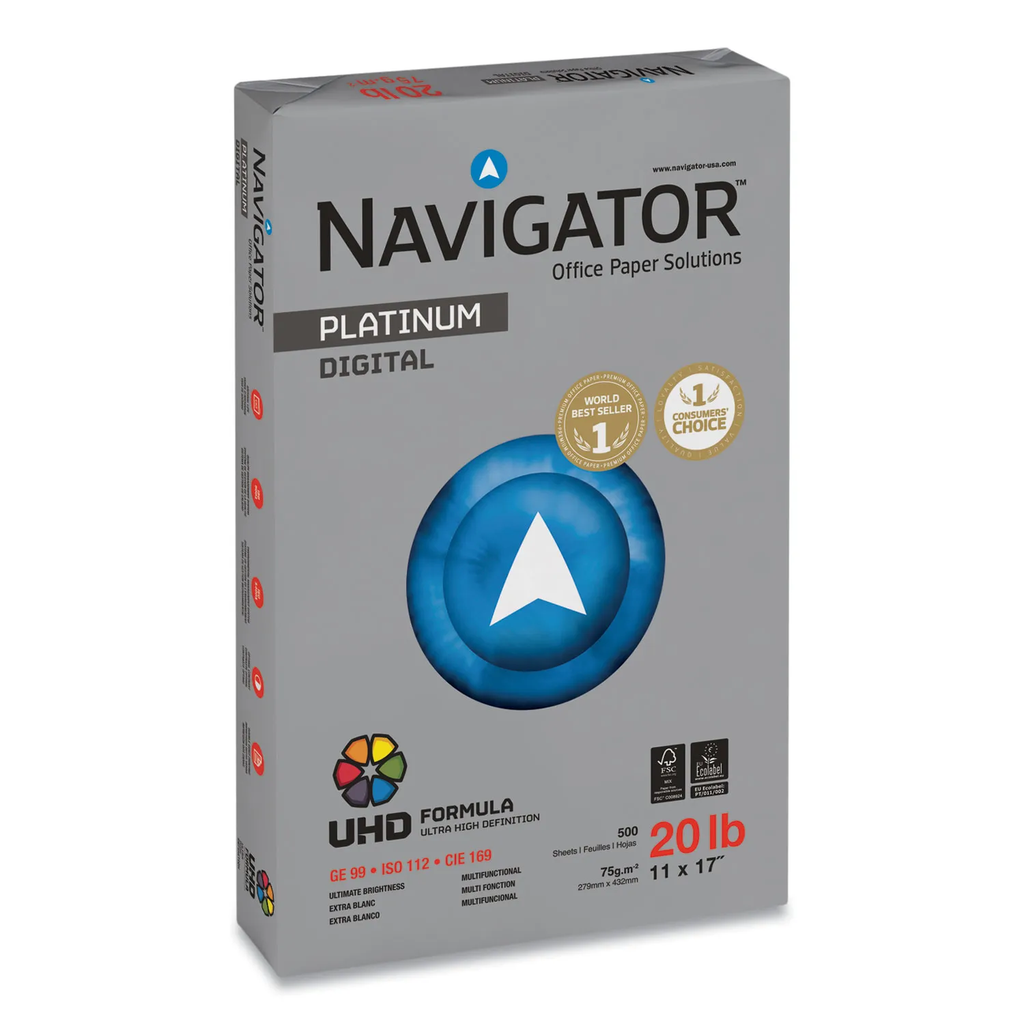 Papel Bond Navigator 11X17" 20# 97Br Blanco 500 Hojas