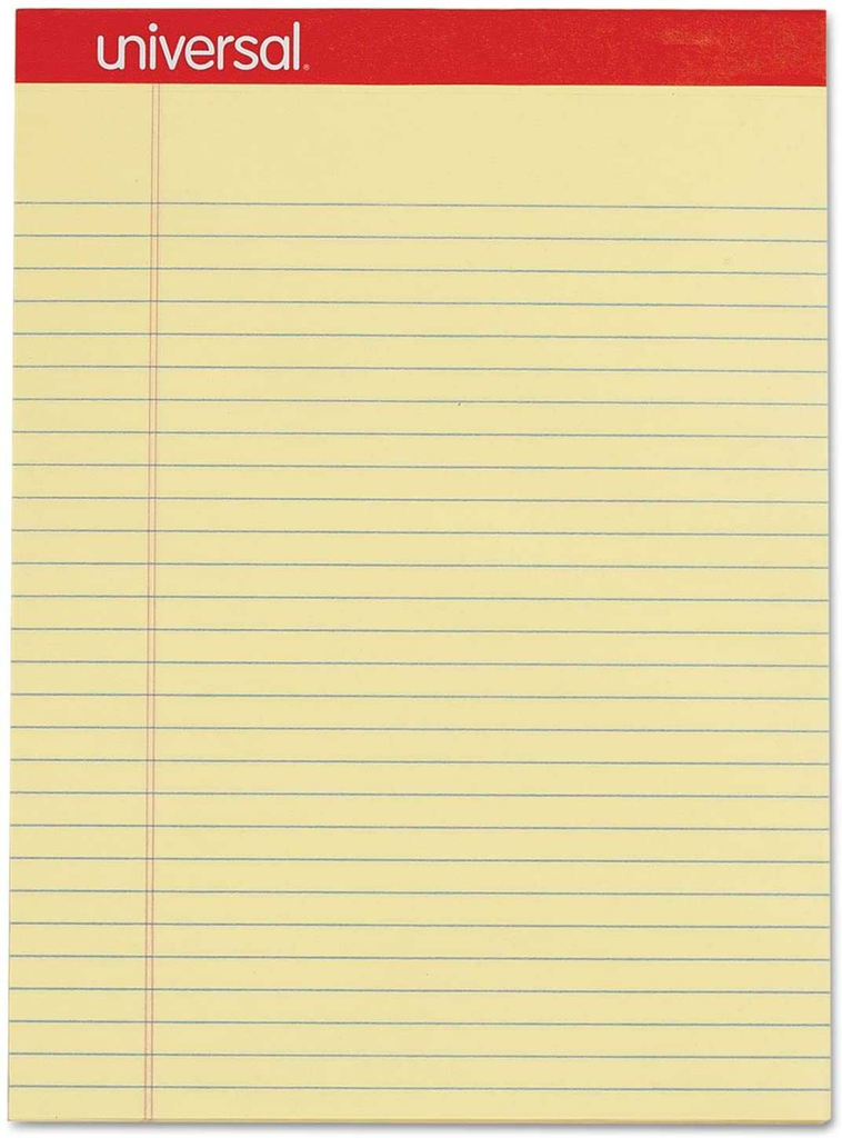 Block Papel Universal Raya C/Refuerzo T/C Amarillo 50 Hojas