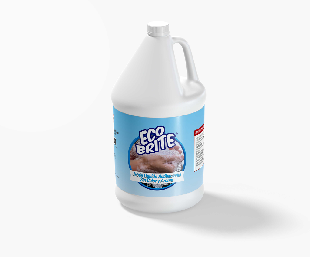 Jabon Liquido Antibacterial Ecobrite Sin Aroma Sin Color 3.78Lt