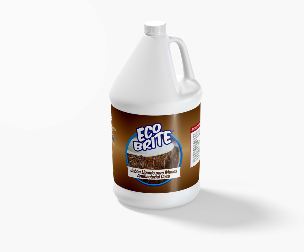 Jabon Liquido Para Manos Ecobrite Antibacterial Coco 3.78Lt