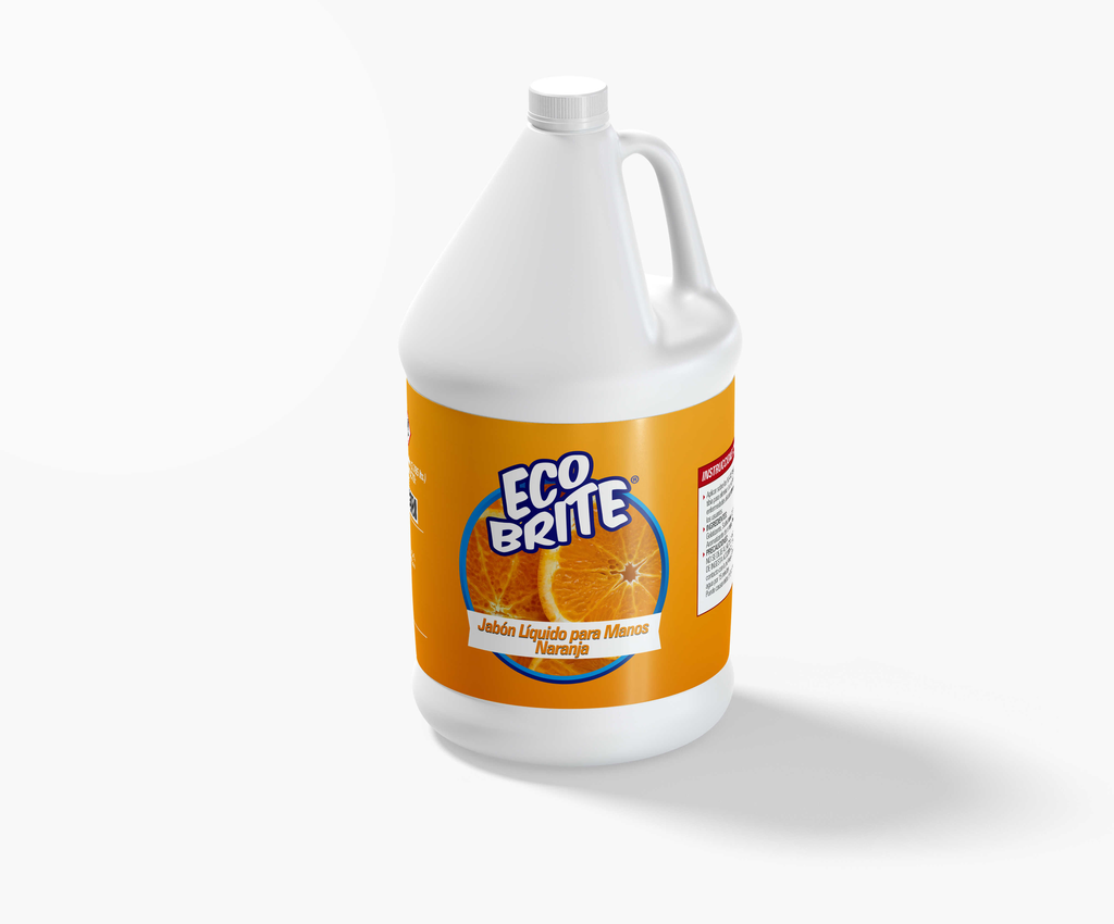 Jabon Liquido Para Manos Ecobrite Naranja 3.78Lt