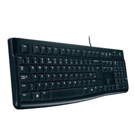 Teclado Logitech K120 Alambrico Antisalpicaduras Negro