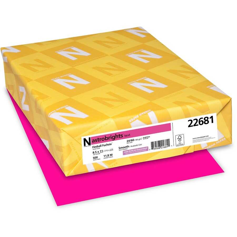 Papel Bond Astrobrights T/C 24# Fireball Fuchsia 500 Hojas