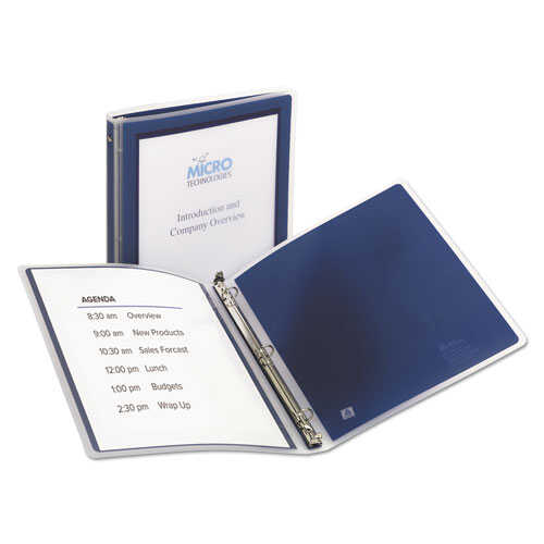 [AVE15766] Carpeta Avery Flexi 1/2" Capacidad C/Mica T/C 3 Aros O Azul Marino 