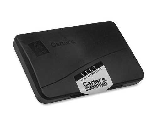 [AVE21081] Cojin Para Sello Carter'S Fieltro C/Tinta 2.75X4.27" Negro