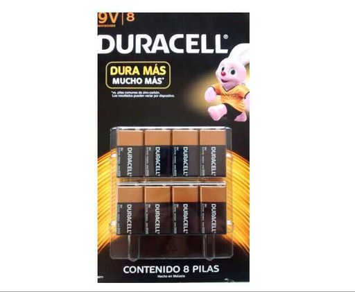 [DURMN1604P8] Bateria Duracell Alcalina "9V" Cuadrada C/8Pz