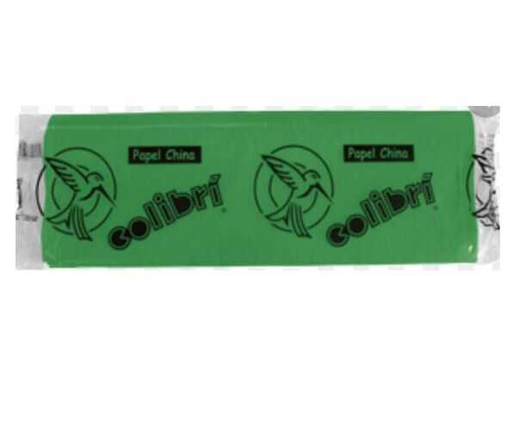 [COLCHI1204] Papel China Colibri Verde C/100Pz