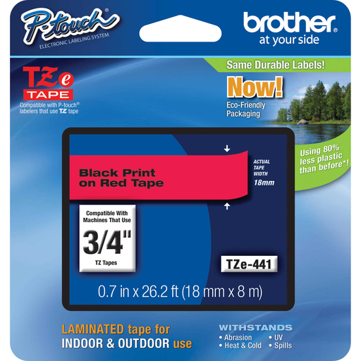 [BRTTZE441] Cinta Para Rotulador Brother Tz 3/4" Negro S/Rojo