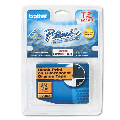 [BRTTZEB41] Cinta Para Rotulador Brother Tz 3/4" Negro S/Naranja