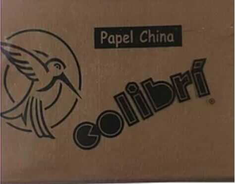 [COLCHI1219] Papel China Colibri Café Oscuro C/100Pz