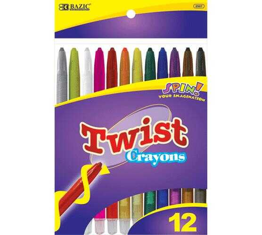[BZC2507] Crayones Bazic Estandar Twist C/12Pz