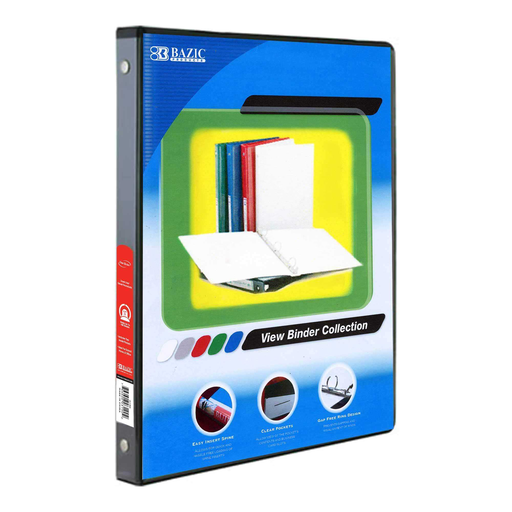 [BZC3141] Carpeta Bazic 1/2" Capacidad C/Mica T/C 3 Aros O Negra 