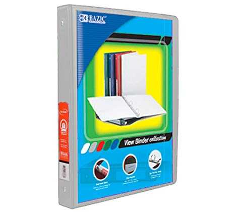 [BZC4101] Carpeta Bazic 1/2" Capacidad C/Mica T/C 3 Aros O Gris 