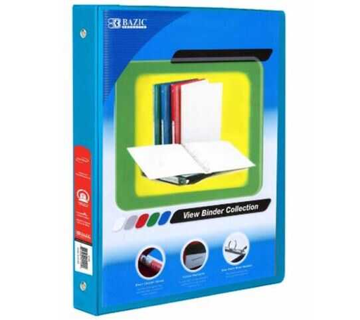 [BZC4105] Carpeta Bazic 1/2" Capacidad C/Mica T/C 3 Aros O Azul Cyan