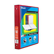 [BZC4123] Carpeta Bazic 1" Capacidad C/Mica T/C 3 Aros O Roja 