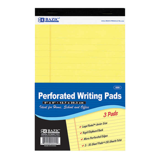 [BZC555] Perf Pad 5X8" Wht