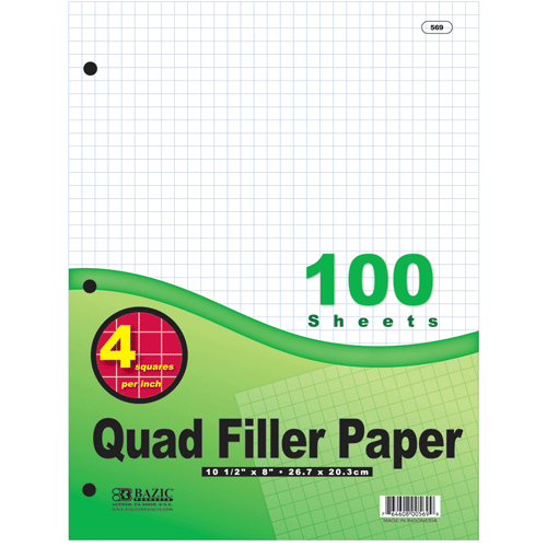 [BZC569] Papel Bond T/C Para Carpeta 3 Hoyos Cuadro 100 Hojas