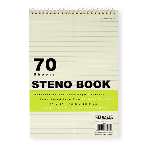[BZC571] Libreta Taquigrafia Bazic 6X9" 70 Hojas