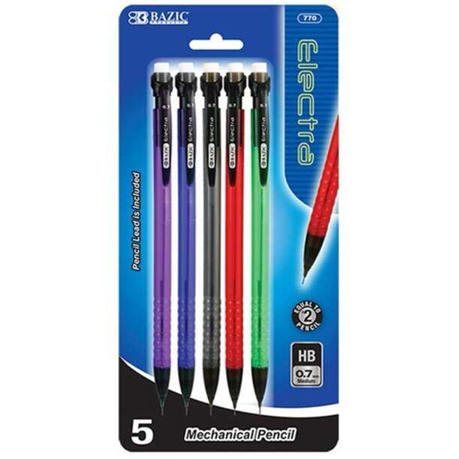[BZC770] Bazic Electra 0.7 Mm Mechanical Pencil (5/Pack)