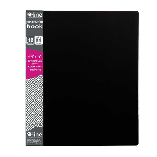 [CLI33120] Carpeta C-Line C/12 Protectores P/Hoja Negro