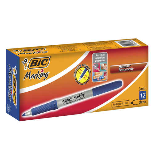 [BIC321304] Marcador Bic Permanente Azul Punto Fino Marking