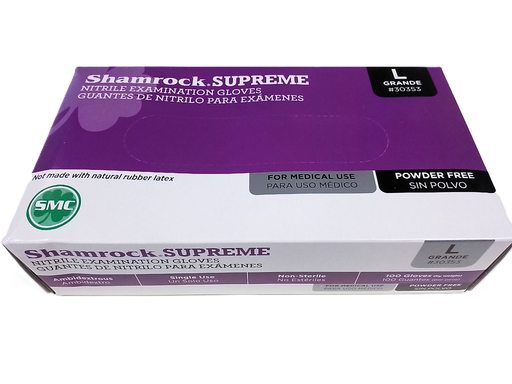 [SMC3035L] Guante Nitrilo 3.5Mil Sin Talco Talla L Azul C/100Pz