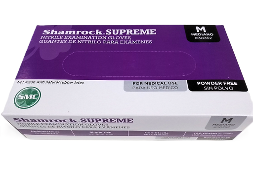 [SMC3035M] Guante Nitrilo 3.5Mil Sin Talco Talla M Azul C/100Pz