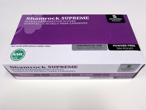 [SMC3035S] Guante Nitrilo 3.5Mil Sin Talco Talla S Azul C/100Pz