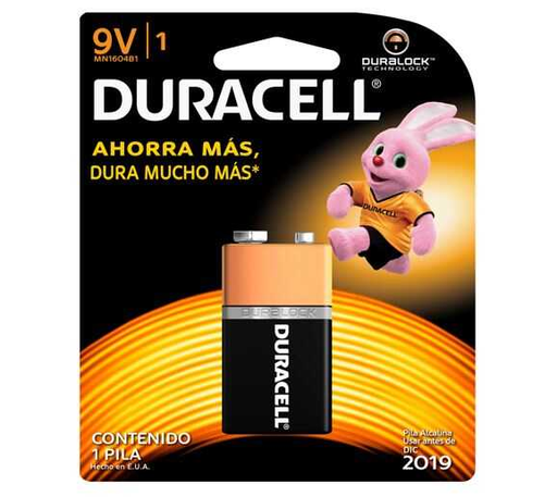[DURMN1600B1] Bateria Duracell Alcalina "9V" Cuadrada