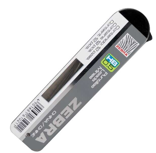 [ZEB0900] Puntilla Zebra .5Mm Hb Tubo C/12Pz