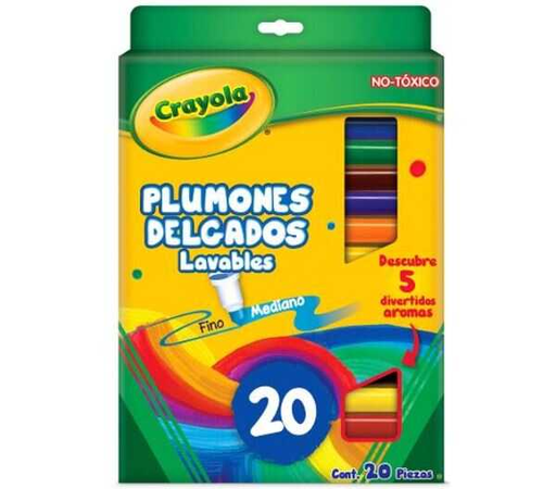 [CYO588106] Marcador Crayola Delgados Surtido C/20Pz