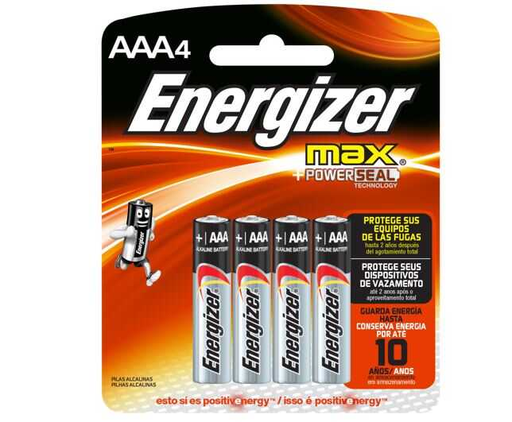 [EVEE92BP4] Bateria Energizer Alcalina Max "Aaa" C/4Pz