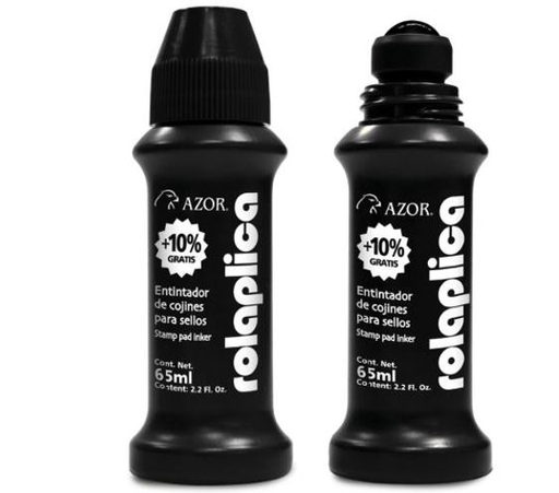 [AZR587NE] Tinta Para Cojin Azor Rolaplica 60Cc Negro