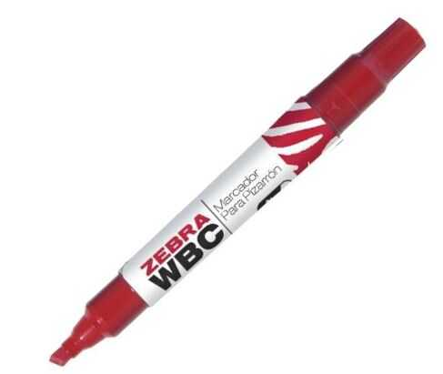 [ZEB9572] Marcador Zebra Para Pizarron Wbc Cincel Rojo