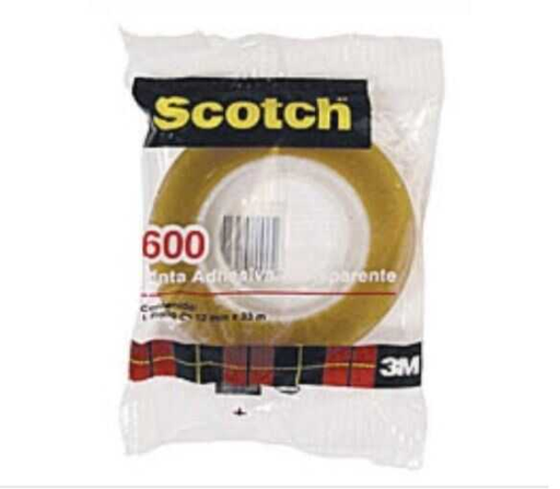 [MMM6001265] Cinta Adhesiva Transparente Scotch 12Mmx65Mt En Bolsa