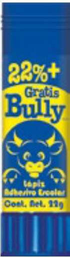 [HNL020415] Pegamento Bully Solido Barra Media Blanco 22 Gr