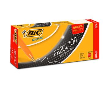 [BIC511078] Pluma Bic Contabilidad Amarilla C/Tapa 0.8 Mm Roja C/12Pz