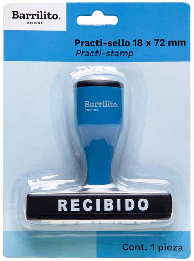 [BRL30001B] Practi Sello Barrilito "Recibido" En Blister 