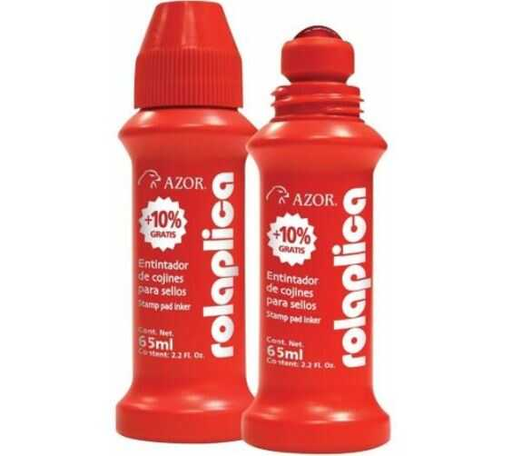[AZR587RO] Tinta Para Cojin Azor Rolaplica 60Cc Rojo