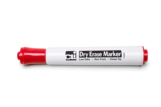[LEO47930] Dry Erase Marker Chisel Red