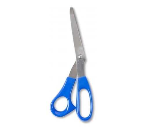 [LEO75812] Tijera Charles Leonard Mango Plastico 8.5" Angular Azul 