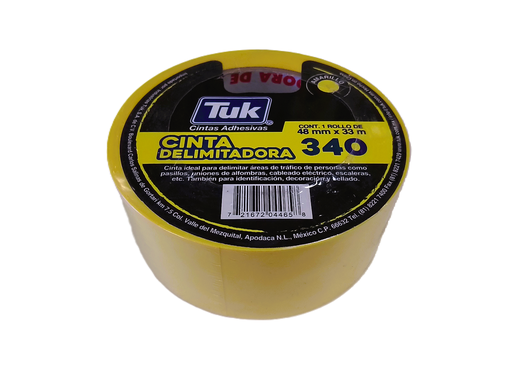 [TUK434001] Cinta Adhesiva Delimitadora Tuk Amarilla 2" 48Mmx33M