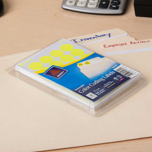 [AVET5470] Etiqueta Avery Redonda 3/4" Amarillo Neon C/1008Pz