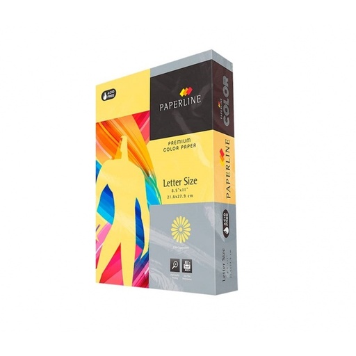 [APP41304] Papel Bond Paperline T/C 75Gr Amarillo Pastel 500 Hojas