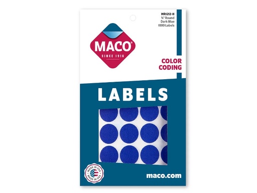 [MACMR121211] Labels 3/4" Dk Bl