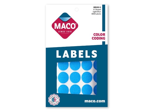 [MACMR12123] Labels 3/4" Lt Blu