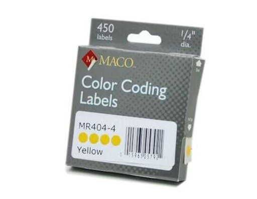 [MACMR4044] Labels 1/4" Yellow