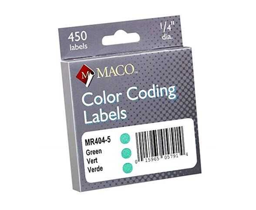 [MACMR4045] Labels 1/4" Grn
