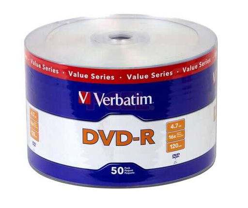 [VER97493] Disco Dvd-R Verbatim Grabable 16X 120Min 4.7Gb C/50Pz